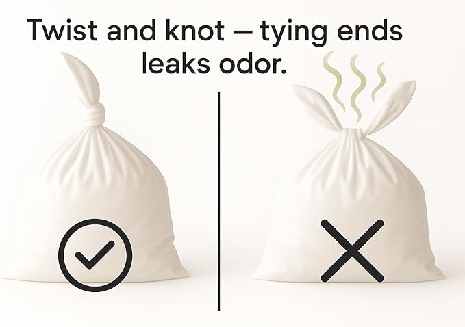 BOS Odor-Sealing Dog Poop Bags for Pet Waste - Disposal Doggy Bags - Scent & Smell Free (Pack of 2)
