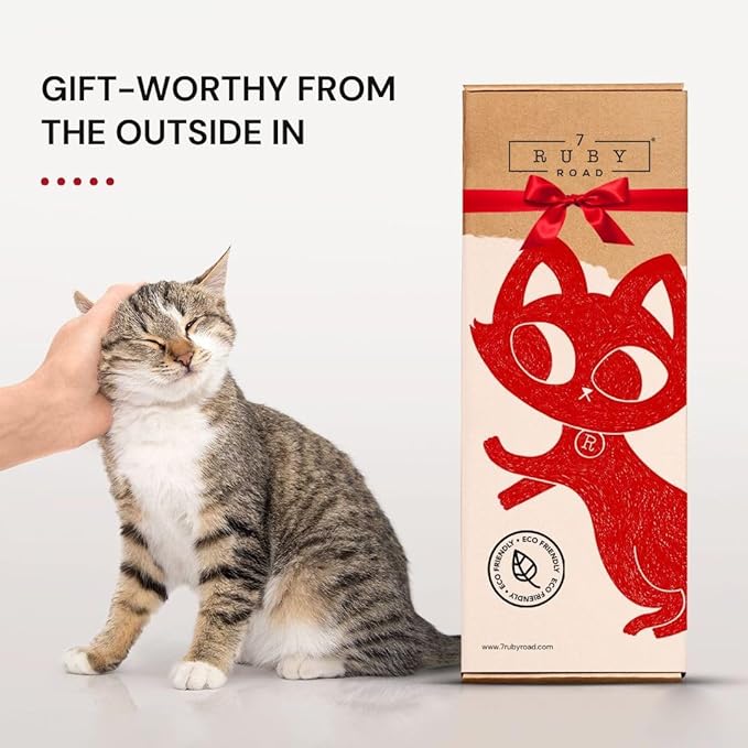 7 Ruby Road Wall Mounted Cat Scratcher - Replaceable Sisal Mat - 29.5" Tall Wall Cat Scratcher for Indoor Cats