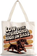 Canvas Tote Bag Aesthetic,Zoon Cow Dog Cat Tote Bag,Gifts for Women Canvas Tote Bags