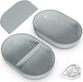 Bowl & Mat Set for Automatic Microchip Cat Pet Feeder, Sealing Ring Design for Keeping Food Fresh and Reducing Odor, Easy to Clean(Grey)