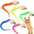 5 Pcs Interactive Cat Toy Ball,Speedy Cat Toys for Indoor Cats with Feather Tails for Chasing, Moving Stimulation Smart Cat Toy for Enrichment, Motion Activated Automatic Rolling Toys