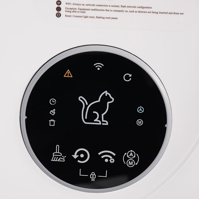 Smart Cat Litter Box,Detachable Self Cleaning Cat Litter Box, Smart Kitten Litter Box for Multiple Cats with APP Intelligent Detection for Bentonite Litter, Tofu Litter 21.65 * 19.68 * 26.18"