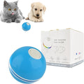 Automatic Active Rolling Ball for Cats, Self Moving Interactive Dog Toys for Boredom, Wicked Ball for Small Dogs/Cats with LED Lights, USB Rechargeable(Blue)