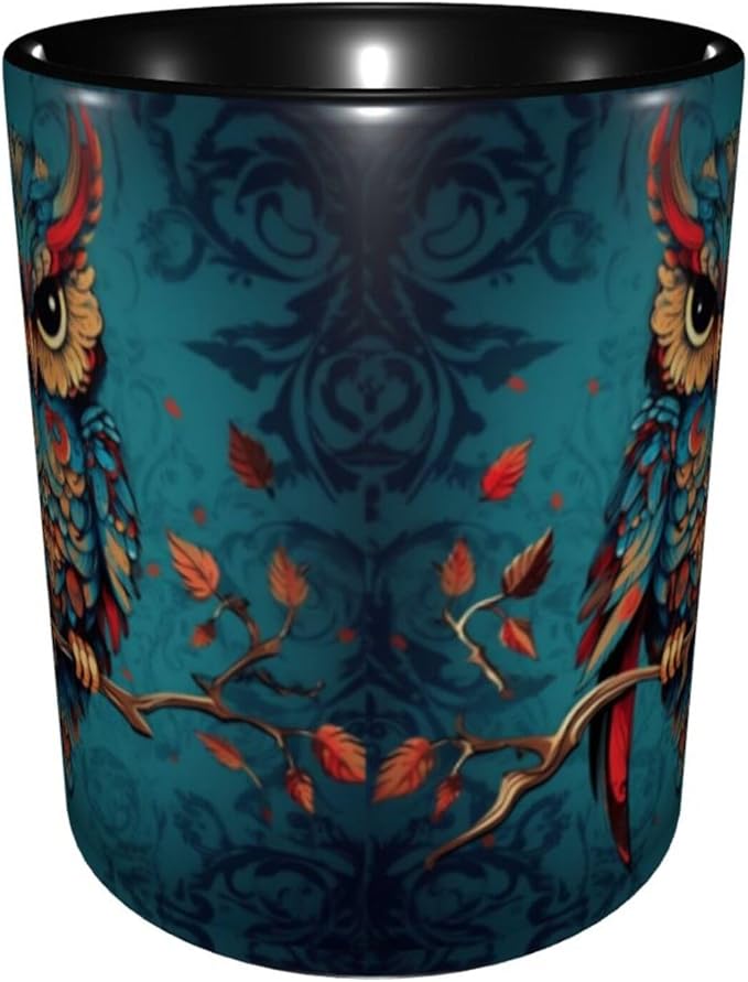 Owl Coffee Mug 11OZ Funny Ceramic Tea Cup Kitchen Decor Novelty Presents for Home Office Travel