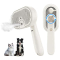 Pet Steam Brush for Dog & Cat, 3-in-1 Self Cleaning Cat Brush for Long & Short Haired Animals Low Noise, Anti-Static & Anti-Flying Mist Spray Hair Removal Comb for Shedding & Grooming & Massage