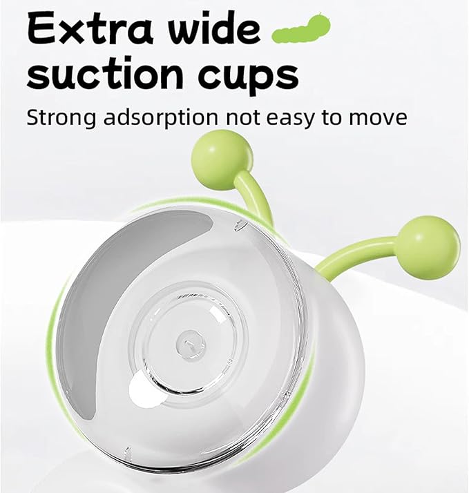 Whack a Worm Cat Toy, Interactive Whack a Worm Post Cat Toy with Smart Sensor, Moving Caterpillar Cat Toy with Suction Cup, USB Rechargeable Interactive Cat Toys for Indoor Cats (1)