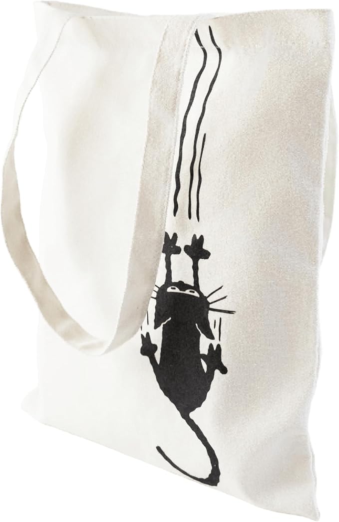 Yivona Canvas Tote Bag for Women, 100% Cotton Cat Tote for Shopping, Travel, School, Gift for Girls, Book Lover, Birthday