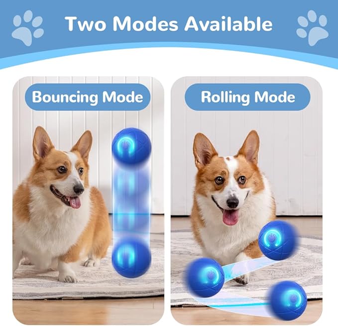 Interactive Dog Toys for Small Dogs, 2026 New Dog Balls Automatic Rolling Ball for Puppy Small Medium Dog and Cat, Self Moving Jumping Bouncing and Rotating Pets Toy to Keep Them Busy (Orange)
