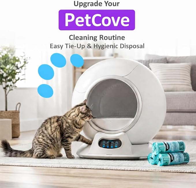 Cat Litter Liners Compatible with Petcove Litter Boxes – 150 Count, Heavy Duty, Leak-Proof