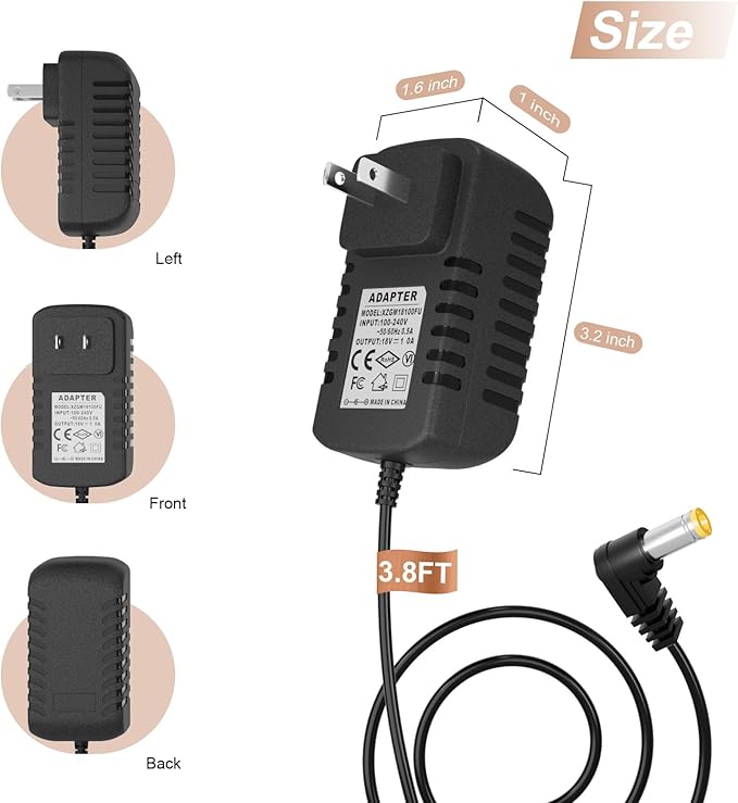 Replacement for Petsafe ScoopFree Litter Box Power Supply Charger, Compatibility PetSafe Automatic Self-Cleaning Installations Models：RFA-516 PAL00-14243, PAL00-15342, PAL00-14242