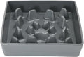 GDCZ Dog Slow Feeder Bowls, Square Ceramic Pet Food Bowl for Medium Breed, Fun Dog Bowls to Slow Down Eating (Grey, M-1.8 Cups)