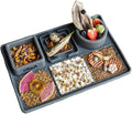 Snack Board Slow Feeder for Dogs – Large Enrichment Feeding Board with Mini Bowls & Flat Sections, Perfect for Treats & Meals | Kubi Pets (Gray)