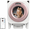 Self Cleaning Litter-Box for Multiple Cats with 76L Large Capacity,Automatic Litter Box with App Control and Safety Sensors Protection (Rose Gold)