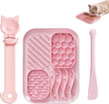 AZY 3-Piece Slow Feeder cat Bowl and Lick Mat Set – Silicone Cat Treat Spoon, Feeding Mat for Wet Food, Enrichment and Slow Eating