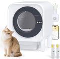 Automatic Cat Litter Box, Self Cleaning Litter Box with App Control, 75l Large Cat Litter Boxs for Multi-Cat Homes, Infrared & Weight Sensors, Odor Eliminator, Easy Cleaning, 20 Trash Bags, Black
