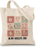 Cute Animal Tote Bag, Animal Lover Gift, Canvas Tote Bag for Women, Reusable Shopping Bags for Casual Shopping Work