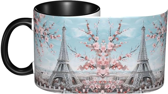 Paris Eiffel Tower Coffee Mug 11 OZ Ceramic Tea Cup Novelty Mugs Funny Coffee Cups with Handle