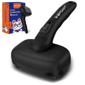 Self Cleaning Slicker Brush for Dog, Cat, Skin Friendly Shedding & Grooming Tool for Long and Short Haired Pets, Easy Clean Retractable Bristles, Black