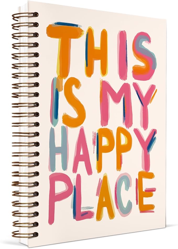 KDHTY Happy Planner Notebook Journal Happy Planner,Positive Office Supplies Gifts for Women Girls Friends,Inspirational Gifts Motivational Journal for Women,8.3×5.5 Inch