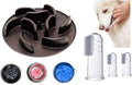 Slow Feeder Insert for Dog Bowl with Suction Cups – Anti-Choke Silicone Design Fits Most Dog Bowls – Includes 3 Finger Toothbrushes for Puppy & Pet Dental Care| We Give Back