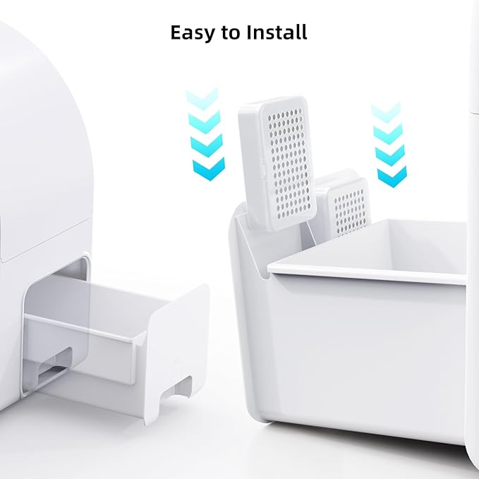 uahpet Cat Litter Deodorizer for Stainless Steel Self-Cleaning Cat Litter Box, Automatic Cat Litter Box Odor Control, 4 Pack
