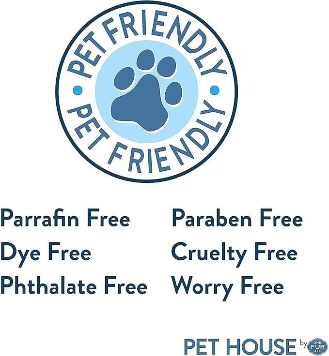 One Fur All Pet House Candle Value Pack - Plant-Based/Soy - Clean Burning Scented, Long Lasting Pet Odor Candle for Home - Lavender Green Tea