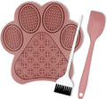 Lick Mat for Dogs and Cats - Slow Feeder Licking Pad with Suction Cups, Food-Grade Silicone for Bathing, Grooming, Nail Trimming & Anxiety Relief, Non-Toxic Pet Lick Mat (Pink)