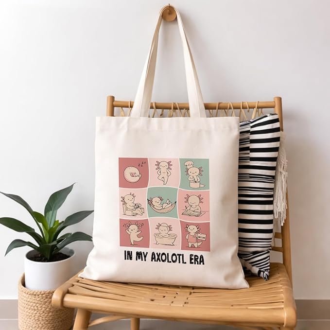 Cute Animal Tote Bag, Animal Lover Gift, Canvas Tote Bag for Women, Reusable Shopping Bags for Casual Shopping Work