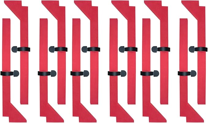 Foams Compatible with Els Pet Litter Box, 12-Pack Red EVA Anti-Spill Strips, Precision Laser-Cut Seal for Self-Cleaning Cat Litter Box to Prevent Litter Spilling