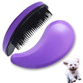 Small Dog Brush, Soft Pet Grooming Brush for Shih Tzus, Yorkies, Maltipoos, Maltese, Puppy Massaging Hair Brush, Cat Brush, for Small Animals Rabbits of All Hair Types (Purple)