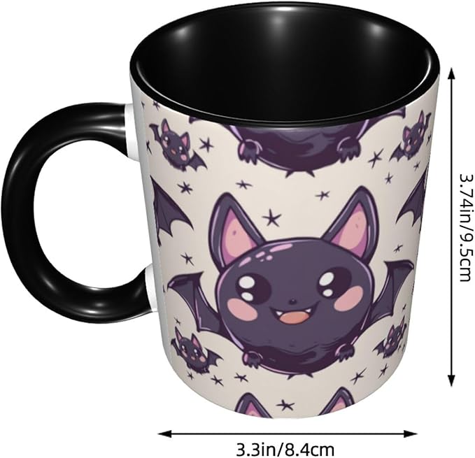 Bat Coffee Mug 11 OZ Ceramic Tea Cup Novelty Mugs Funny Coffee Cups with Handle