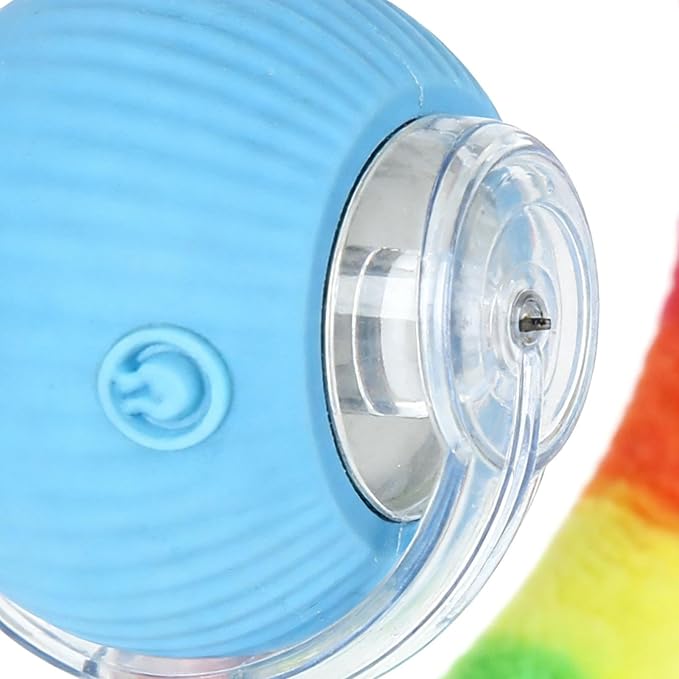 Interactive Cat Toy Ball, Automatic Moving Cat Toys, 6cm Rechargeable Rolling Ball with Tail for Cats, Durable Pet Toy with Motion Sensor, Entertainment Toys for Home Apartment Living Room