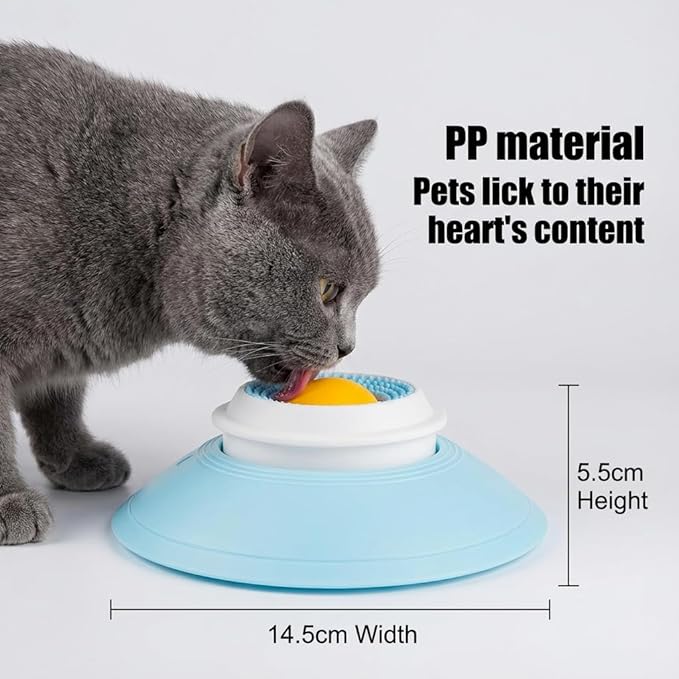 Dog Cat Lick Sphere Slow Feeder for Liquid Food & Peanut Butter,Interactive Licksphere for Dogs Anxiety Relief,Non-Slip Licking Bowl Enrichment Toys to Healthy Diet Food Container for Dogs Cats(White)