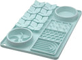 Slow Feeder Bowl, Silicone Lick Mat with Suction Cups for Dog Cat, Snuffle Mat for Pet Smell Training, Puzzle Toys for Bored Puppy,Interactive Sniff Mat for Slow Eating & Keep Busy, Mint Green