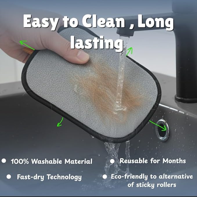 2PCS Electrostatic Pet Hair Removal Gloves Upgraded Dog Hair Remover Effortless Magic Bush Pet Hair Five Finger Pet Hair Removal Tool for Sofa Carpets & Car Seats