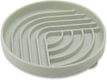Slow Feeder Dog Bowls, Slowdown Bowl - Silicone Dog Feeding Bowls with Suction Cups for Puppies, Modern Lick Mat Design, Reduces Gulping, Dishwasher Fit, Mealtime Challenge, 7.5" x 1.3" Green
