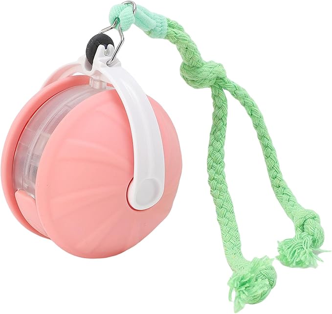 Interactive Cat Toy Ball, Automatic Moving Rolling Smart Pet Ball with Obstacle Avoidance, for Cats and Small Dogs (Pink)