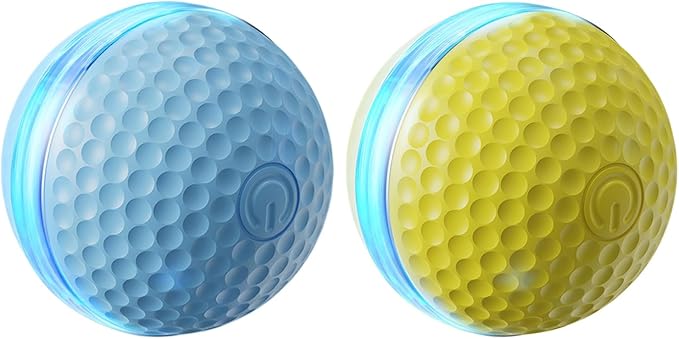 PANGBOER Lightup Cats Toy Ball with Automatic Rolling and Chewproof Design Teaser for Pet Dog Cats Indoor Entertainment Automatic Rolling Ball Pet
