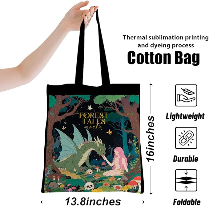 Cute Axolotls Cat, Moon Witch Series Inspirational Quotes Grocery Bags Gifts for Women