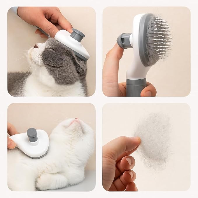 Pet Grooming Slicker Brush for Dogs & Cats – Gentle Deshedding Tool for Loose Hair & Undercoat – Soft Stainless Steel Pins, Pain-Free Grooming, Reduces Shedding, Ideal for All Breeds - TidyCabin