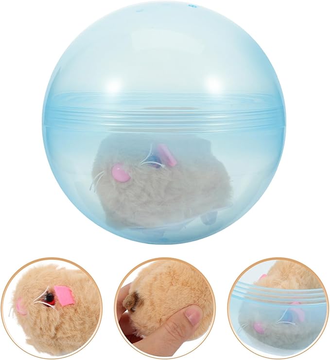 BESTOYARD Electronic Cat Toy Interactive Rolling Ball for Indoor Cats 4.72 Inch Motorized Cat Teaser Toy for Pet Play and Exercise