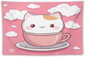 MaSiledy Kawaii Cat Tapestry's Wall Hanging Cute Cat Kitten Tapestries for Bedroom Landscape Tapestry Wall Art for Living Room Dorm 40"x60" Wall Hanging for Home Decor Bedroom Living Room Dorm Decor