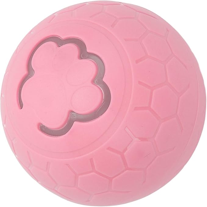 Interactive Dog Ball, Automatic Rolling Ball Toy for Dogs Cats with Intelligent Playtime, Bite, Portable Fun, Health Promotion, Boredom Relief, for Small Medium Large (Pink)