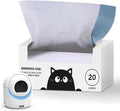 Cat Litter Box Liners, 40 Count, Ultra-Thick, Scratch-Proof, Waterproof, Tear-Resistant, Compatible with Self-Cleaning Litter Boxes