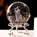 Cat Lover Gifts for Women 3D Cat Crystal Ball Themed Gift Mom Birthday Kitty Laddy Gift for Christmas Mothers Day