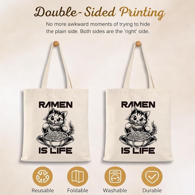 Cute Animal Tote Bag, Animal Lover Gift, Canvas Tote Bag for Women, Reusable Shopping Bags for Casual Shopping Work