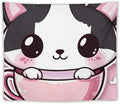 MaSiledy Tapestry Kawaii Cat Wall Hanging Wall Tapestry Aesthetic Cat Mom Gifts Tapestry Wall Hanging Bedroom Wall Decor Living Room Landscape 50"x60" Tapestries for Bedroom Living Room Dorm