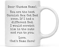 Andaz Press Personalized Funny Dad 11oz. Coffee Mug Gag Gift, Best Cornish Rex Cat Dad, Scratch in Nuts and Run to You, 1-Pack, Custom Cat Lover's Christmas Birthday Ideas, Includes Gift Box