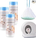 60 Count Self-Cleaning Cat Litter Box Liners Compatible With MW-SC01/MW-SC02/MW-LR01, Drawstring Heavy Duty Kitty Waste Bags Disposable Receptacles Bags Trash Bag -18" x 12.6"