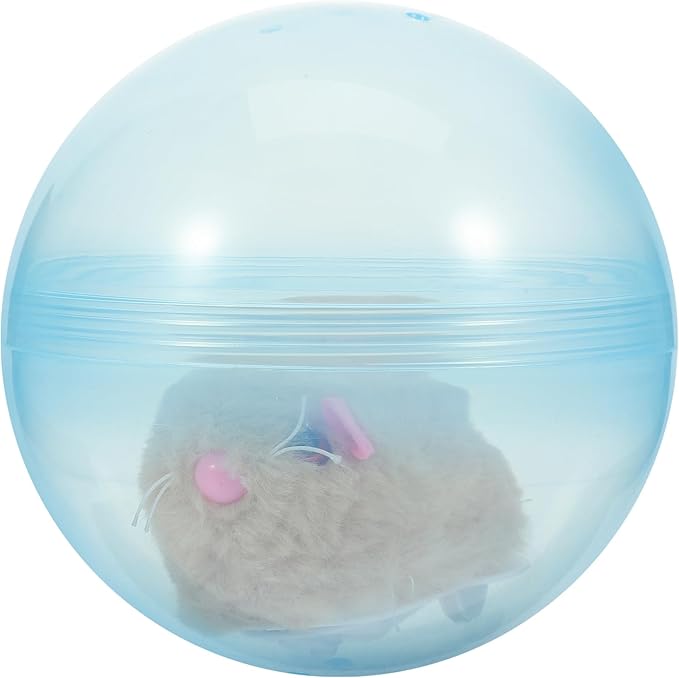 ibasenice 2pcs Interactive Cat Toy Running Ball, Electronic Hamster Ball for Cats, Automatic Teaser, Multi-Color, 9.44x4.72inch